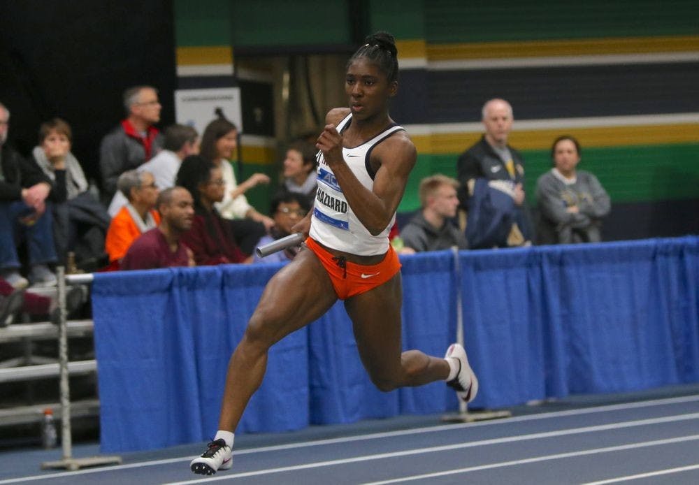 Senior Halle Hazzard set a U.Va. record in the 60-meter dash with a time of 7.23 seconds on the second day of the NCAA Indoor Championships.