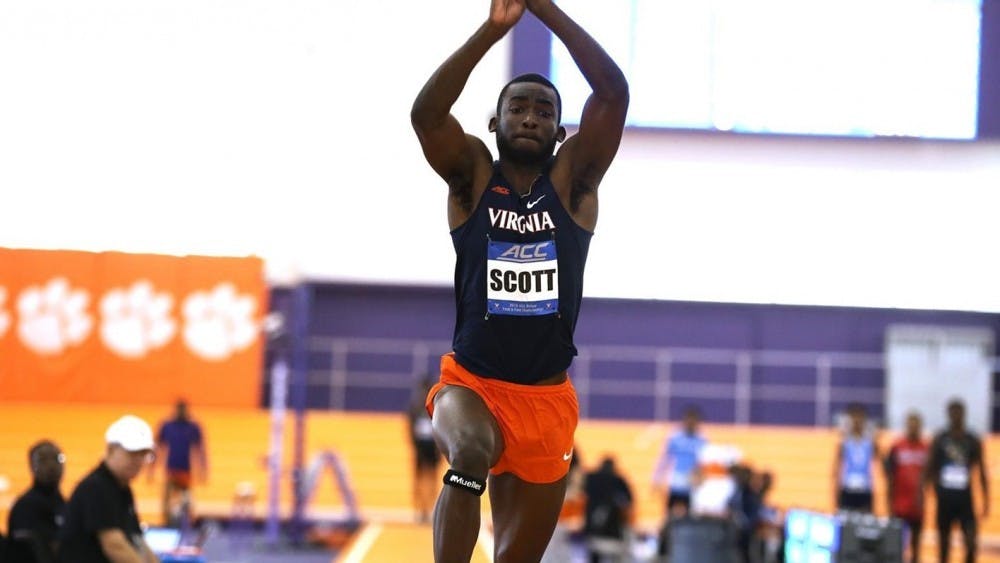Junior Jordan Scott won the triple jump at the ACC Championships over the weekend.
