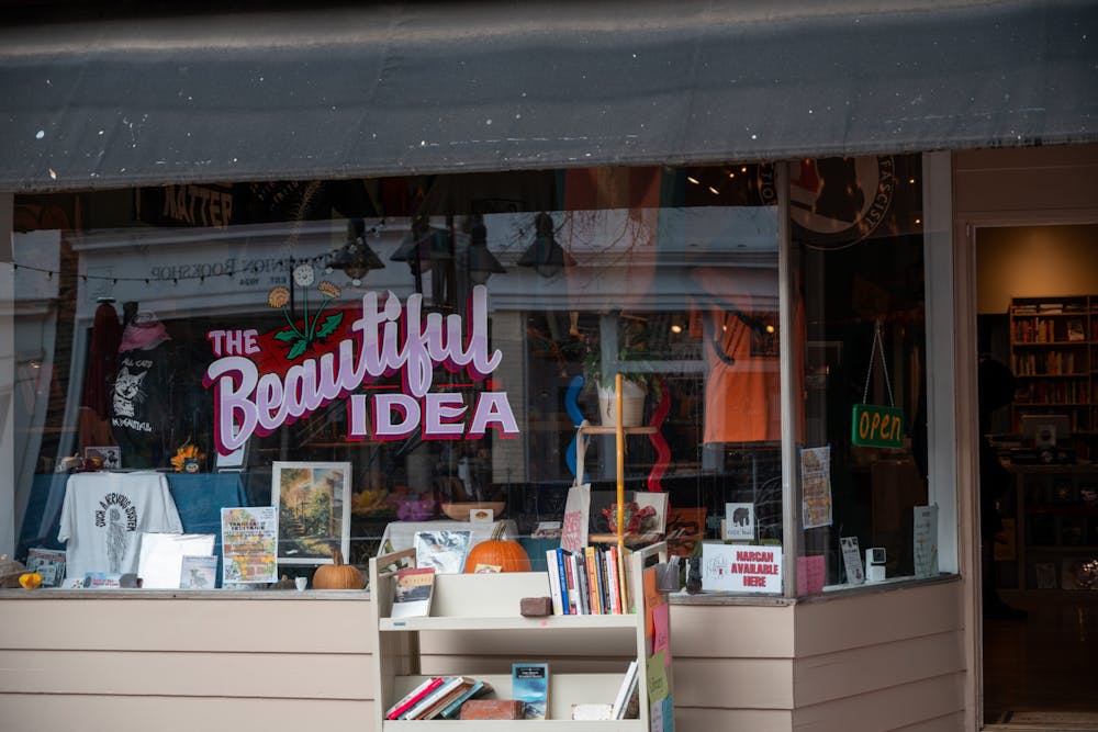 The Beautiful Idea is a condensed indoor art market in the front, selling everything from political zines and fruit-themed embroidery hoops to beadwork earrings and pronoun button pins.&nbsp;