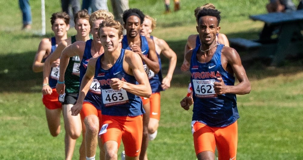 The men's team claimed five of the top six spots in the 8k through a strong display of pack running.
