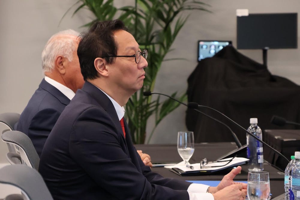 Santa Ono at the Board of Governors meeting in Orlando on Tuesday, June 3, 2025.